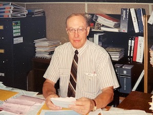 Dad at the office